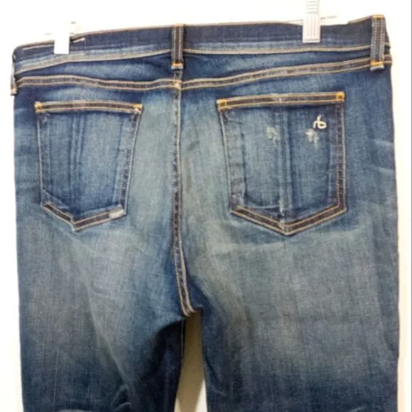 Rag &amp; Bone Skinny Distressed Sheffield Coupe jeans worn once 31