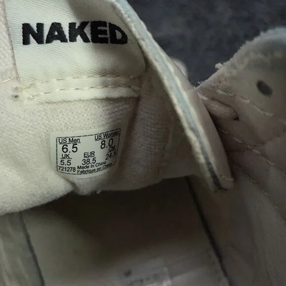 RARE - NAKED x VANS SK8-HI LX Nude Pink Mens Size US 6.5 Womens US 8 Skate Shoes
