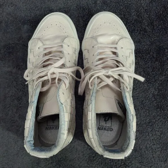 RARE - NAKED x VANS SK8-HI LX Nude Pink Mens Size US 6.5 Womens US 8 Skate Shoes