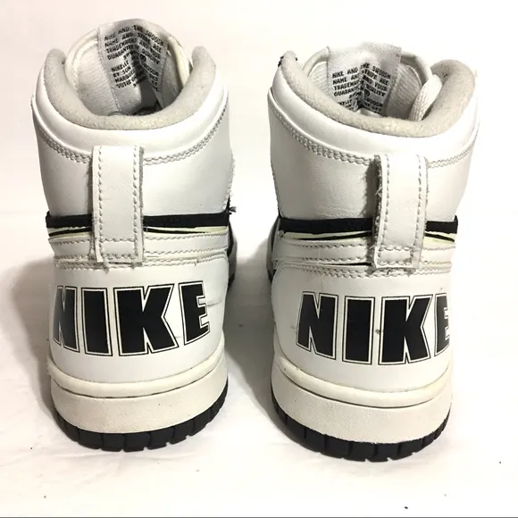 Rare Nike-Big Nike High LE (GS) Black White Sneaker Shoes Boys Youth Sizes 6Y