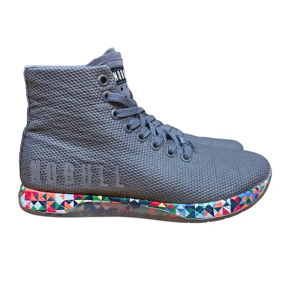 RARE NOBULL High-Top Trainer - Night Grey &amp; Kaleidoscope - 7