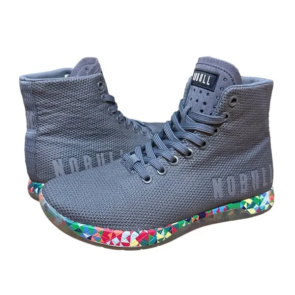 RARE NOBULL High-Top Trainer - Night Grey &amp; Kaleidoscope - 7
