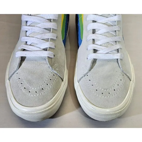 Rare Vans Men's Skate Sk8-Hi Pride White Multi Rainbow  Sneakers Size 9.5