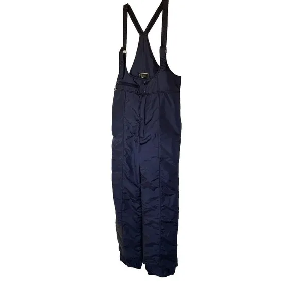 RARE Vintage 80’s Men’s Lg Ski Bibs Overalls Navy Snowboard J C Penney’s *Note