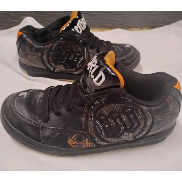 RARE Y2K World Wrld Industries Vandal 2 Orange skater Skateboard Shoes F206449