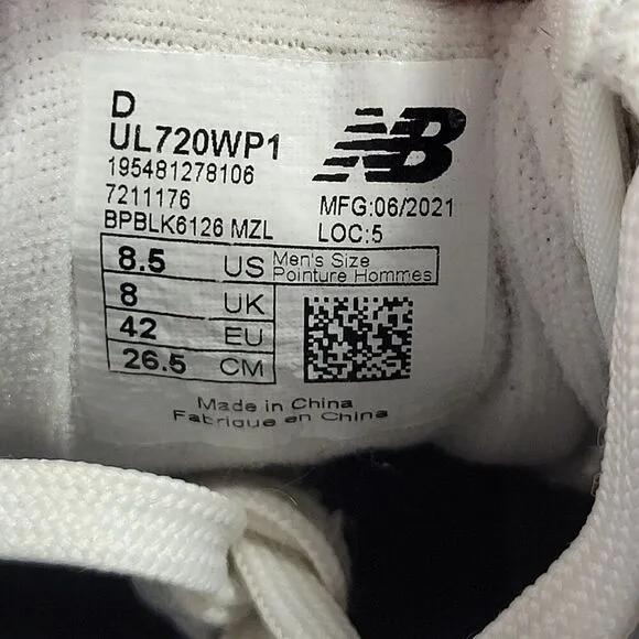 Rare New Balance 720 V1 Men’s Shoes Munsell White/Natural Indigo UL720WP1 Sz 8.5