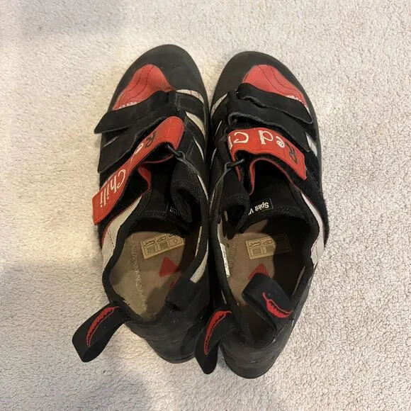 Red Chili Spirit VCR Impact Zone Rock Climbing Shoes US Men 9.5 EU 42.5 Ret $125