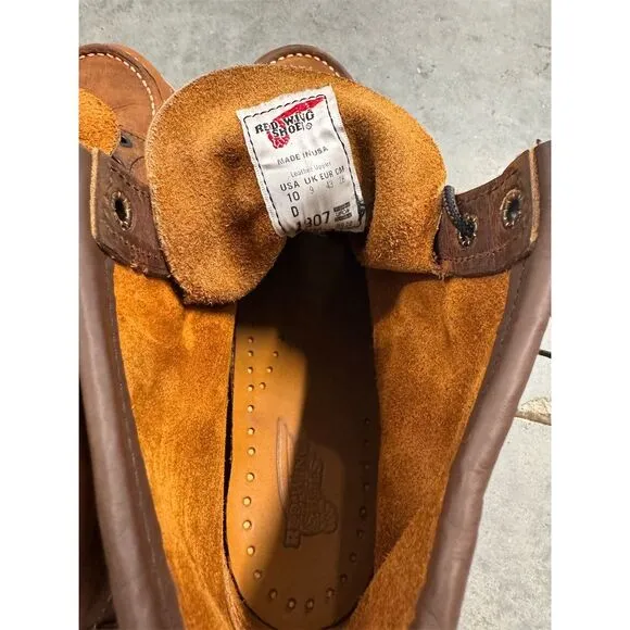 Red Wing Men's Classic Moc Toe Boots Brown Leather Size 10 Ankle Bootie