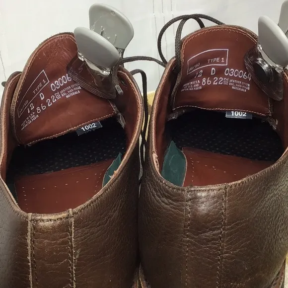🇺🇸Red Wing Shoes ‘8622’ Sz 12 Brown Leather Pebble Finish Lace Up Slip Resistant