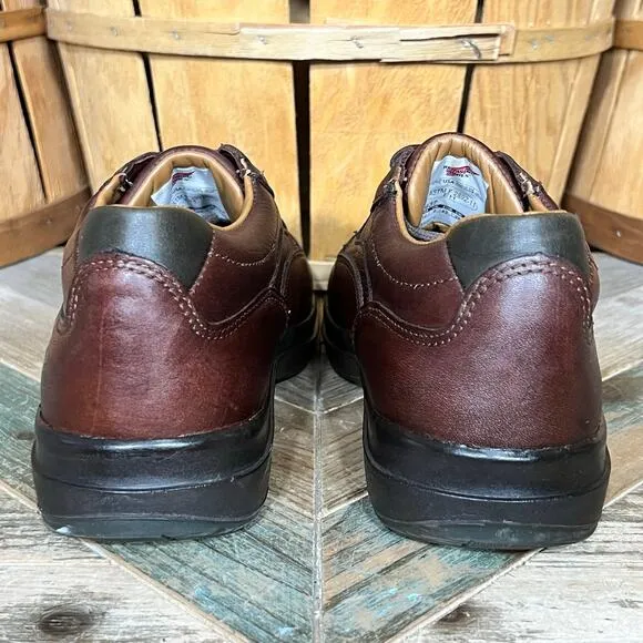 Red Wing Shoes 8637 Brown Leather Slip Resistant Lace-Up Oxfords Mens 10 EE WIDE
