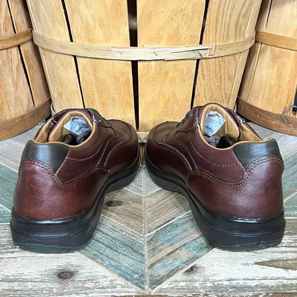 Red Wing Shoes 8637 Brown Leather Slip Resistant Lace-Up Oxfords Mens 10 EE WIDE