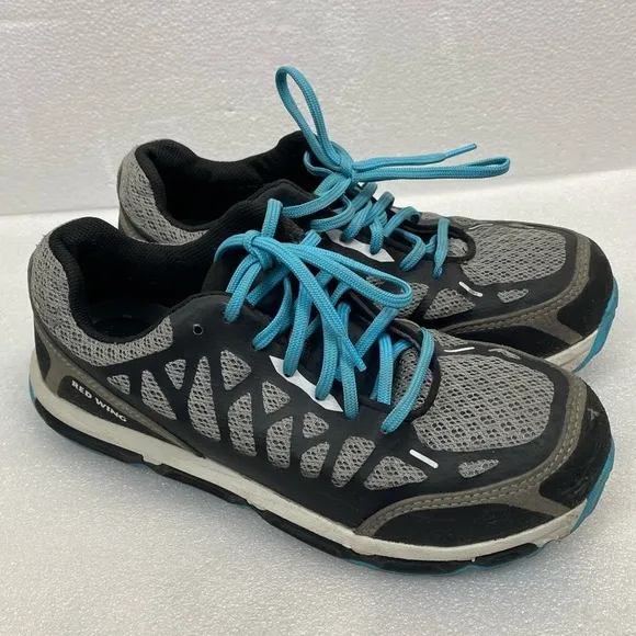 Red Wing Shoes Women’s 7 D Aluminum Toe Slip Resistant Athletic Shoes Gray Blue
