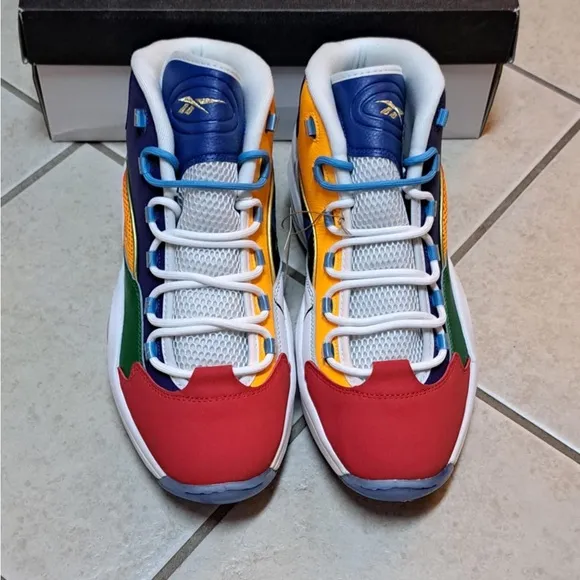 Reebok Men's Concepts X Question Mid Multicolor Sneakers GZ6151- Men's size 14