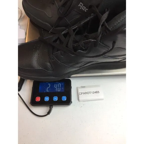 Reebok Mens Sneaker Basketball Shoes Black 12 Wide 4E Athletic Lace Up High Top