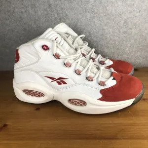 Reebok Question Mid White Pearlized Red 2016 Allen Iverson Size 11.5 VNDS 76ers