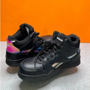 Reebok Womens BB4500 High Top Work Sneaker Black Holographic Size 8 NEW W BOX