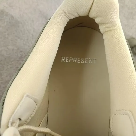 Represent Clo Reptor Low Skate Sneakers Mens Size 7.5 Shoes Khaki Cream Color
