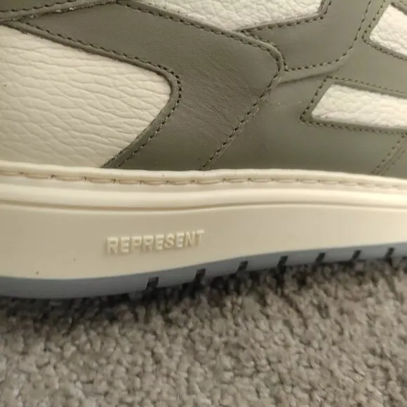 Represent Clo Reptor Low Skate Sneakers Mens Size 7.5 Shoes Khaki Cream Color