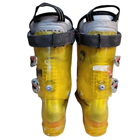 Retro Nordica Men's Sz 7 Mondo 25 Hot Rod Nitrous Ski Boots Bright Yellow