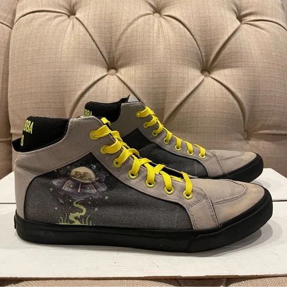 Rick And Morty Ground Up High Top Sneakers Shoes Space Hot Topic Men Size 9