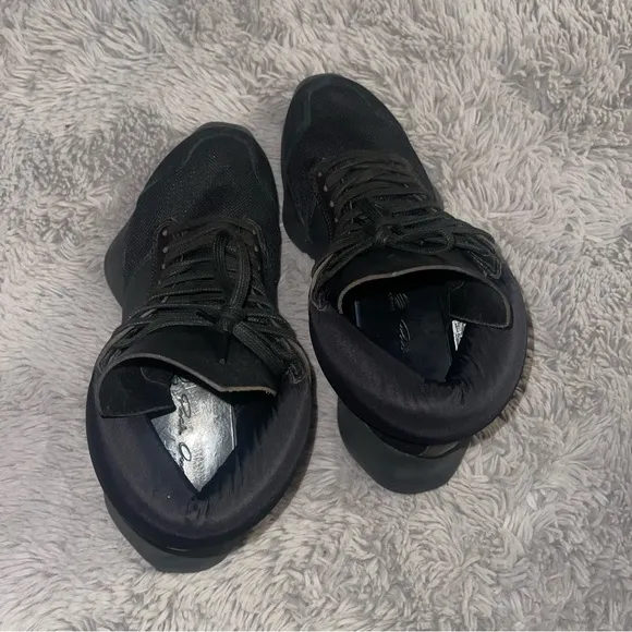 Rick Owens Black High-Top Athletic Sneakers with Modern Design