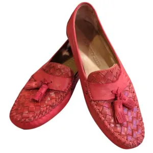ROBERT ZUR PETRA French Red True Glove Leather Driving Shoes Women's Size 7