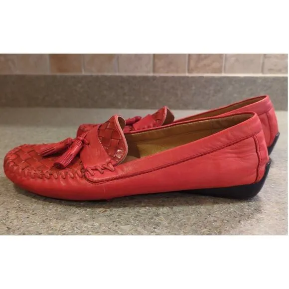 ROBERT ZUR PETRA French Red True Glove Leather Driving Shoes Women's Size 7