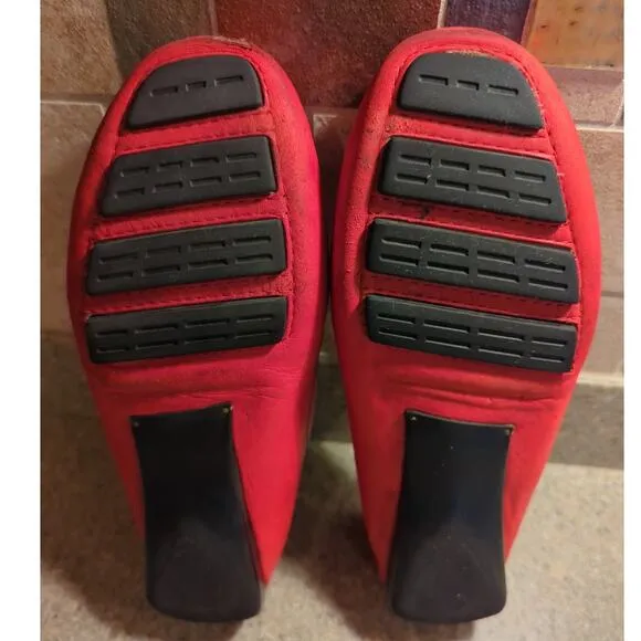 ROBERT ZUR PETRA French Red True Glove Leather Driving Shoes Women's Size 7