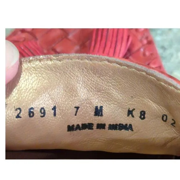 ROBERT ZUR PETRA French Red True Glove Leather Driving Shoes Women's Size 7