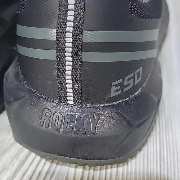 Rocky Men's 3&quot; SD/AT Work Shoes Compositie Toe Black/Grey Size 12
