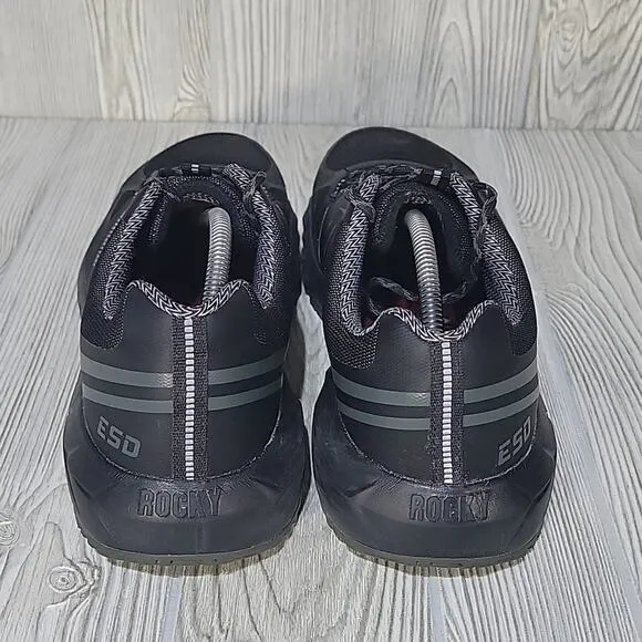 Rocky Men's 3&quot; SD/AT Work Shoes Compositie Toe Black/Grey Size 12