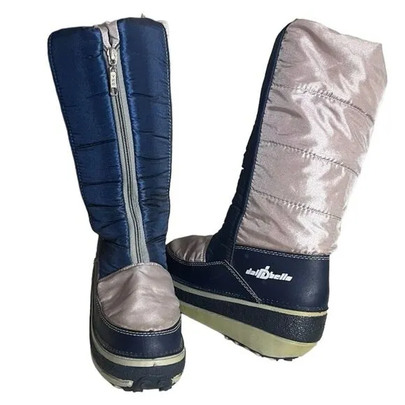 ROLUC Winter Boots Moon Apres Ski Zip Front Vintage Shearling Lined Size 40