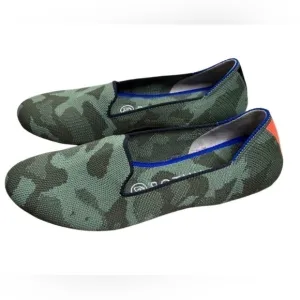 Rothy’s Green Camo Round Toe Flats—Best!  Excellent Condition!!  Size 7 Comfort