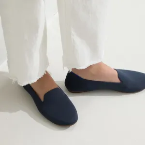 ROTHY’S Retired Lounge Loafer Navy Heather Slip On Flat Comfortable Shoe 8 EUC