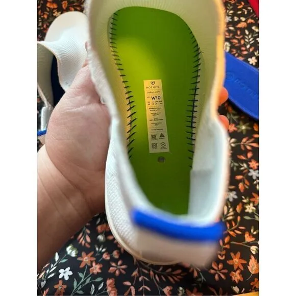 Rothys size 10 womens white slip on high top sneakers - NEW