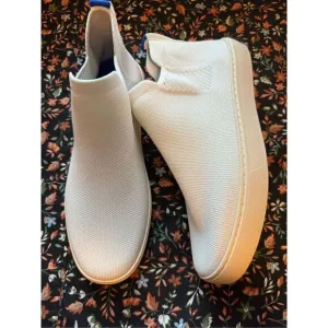 Rothys size 10 womens white slip on high top sneakers - NEW