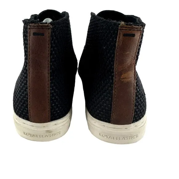 Royal Elastics Shoes Mens 8 Black High Top Sneaker Brother Chukka Boot 2012