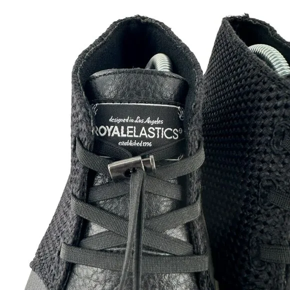 Royal Elastics Shoes Mens 8 Black High Top Sneaker Brother Chukka Boot 2012