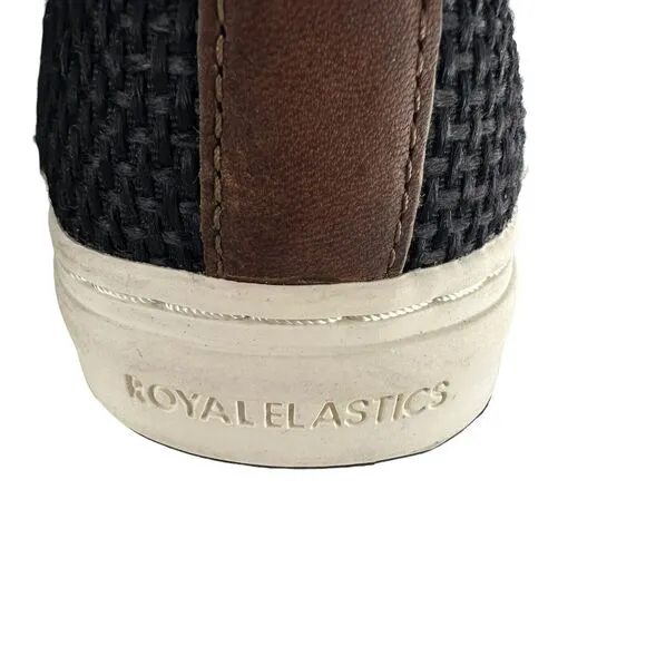 Royal Elastics Shoes Mens 8 Black High Top Sneaker Brother Chukka Boot 2012