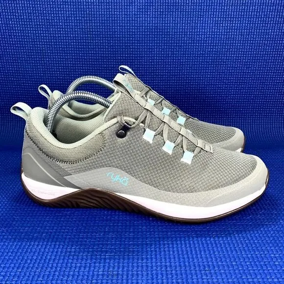 RYKA ECHO LOW TRAIL Women`s Size 9.5M - Pale Green/Brown  Hiking Shoes Sneakers
