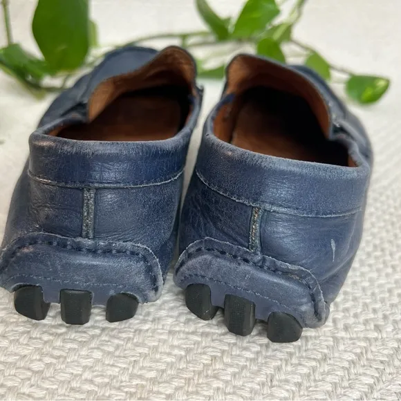 Saks Fifth Avenue Blue Leather Driving Loafers mens 8.5