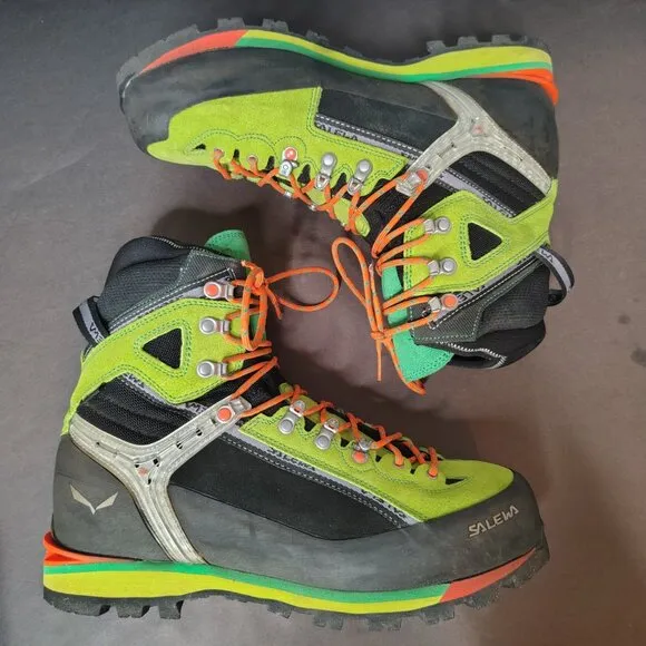 Salewa Condor EVO GTX Mountaineering Boots Mens Size 11.5 Green Black Trekking