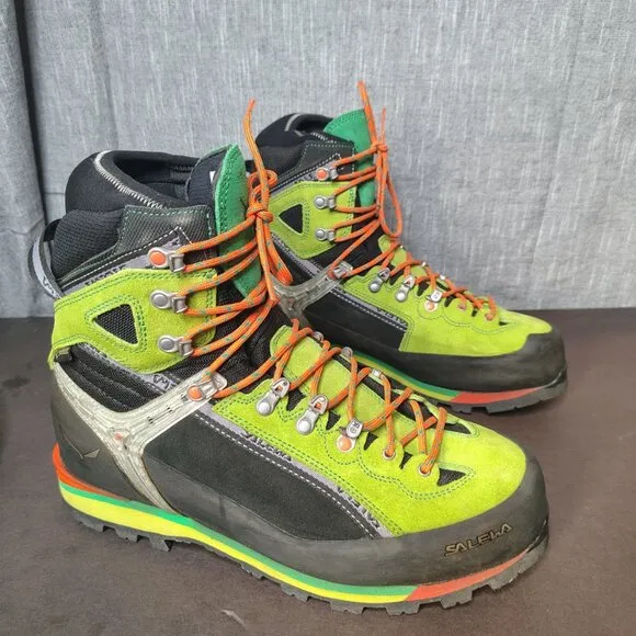 Salewa Condor EVO GTX Mountaineering Boots Mens Size 11.5 Green Black Trekking
