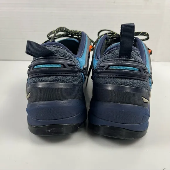 Salewa MS Wildfire Edge Blue Fluo Green Hiking Trail Shoes Mens Size 7.5 Low Top