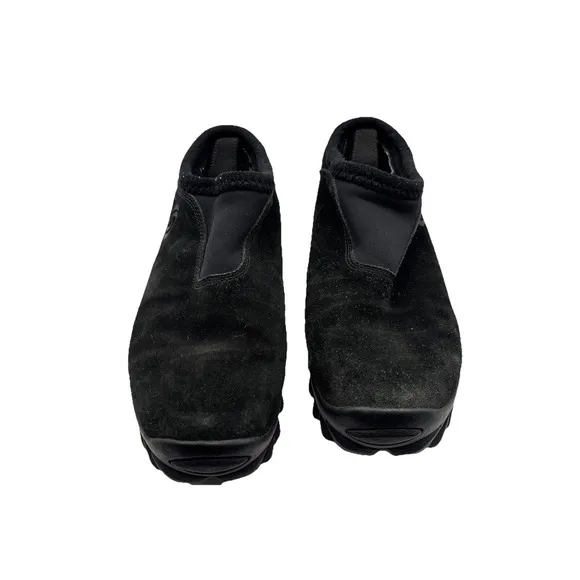 SALOMON Contagrip CX 'Snow Clog' Black Suede Slip-On Winter Shoes Size 10.5M VTG