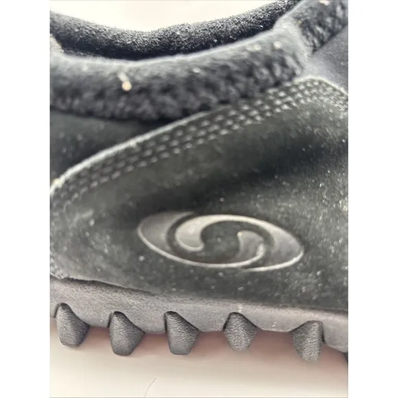 SALOMON Contagrip CX 'Snow Clog' Black Suede Slip-On Winter Shoes Size 10.5M VTG