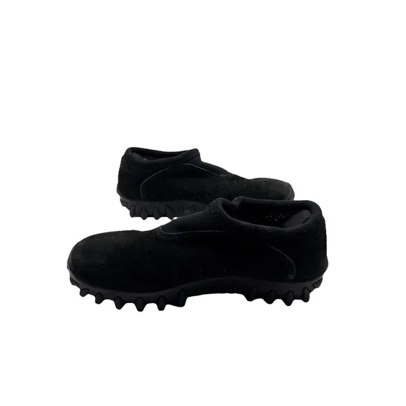SALOMON Contagrip CX 'Snow Clog' Black Suede Slip-On Winter Shoes Size 10.5M VTG