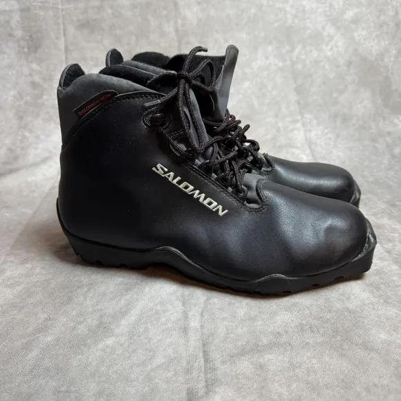 SALOMON CROSS COUNTRY SKI BOOTS SNS PROFIL MENS 9 BLACK