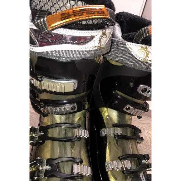 SALOMON Divine RS 8 Energyzer 70 Ski Boots 26/26.5‎ 306mm Women 9/9.5 Black Gold