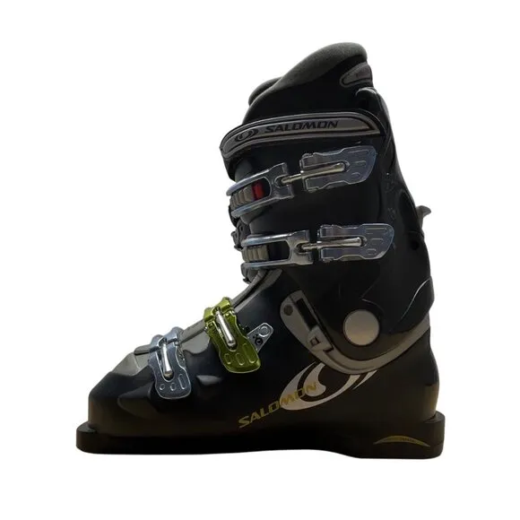 Salomon Evolution Z 8.99 Mens Black Adjustable Buckles Autofit Ski Boots Sz 10.5